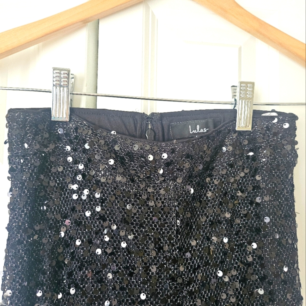 Lulus Sparkling Image Black Sequin Party Two-Piece Jumpsuit, Size S - Picture 5 of 16
